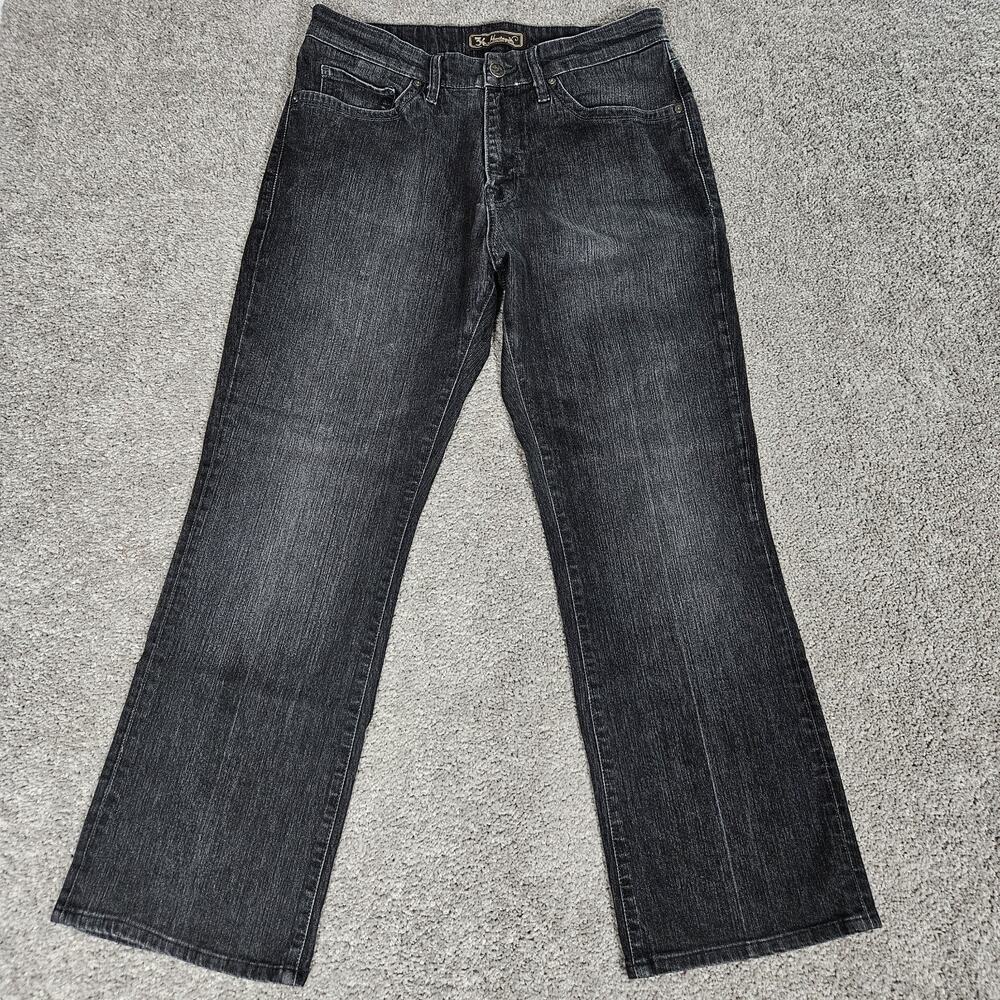 34 Heritage Jeans Men's 32X28.5 (Tag 34X30) Black Charisma Straight Denim